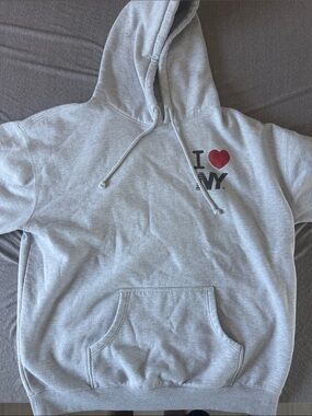 Gray "I ♥ NY" Pullover Hoodie